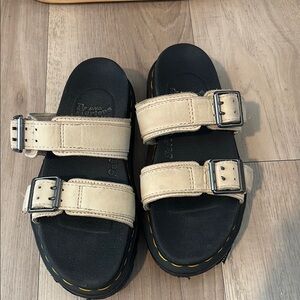 Dr. Martens Tan and Black Sandals